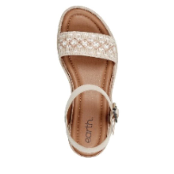 new Earth Collins Platform Wedge Ankle Strap Sandals - Picture 5 of 6